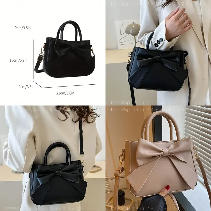Women'S Bags Handbags - Элегантная черная сумка с бантом для