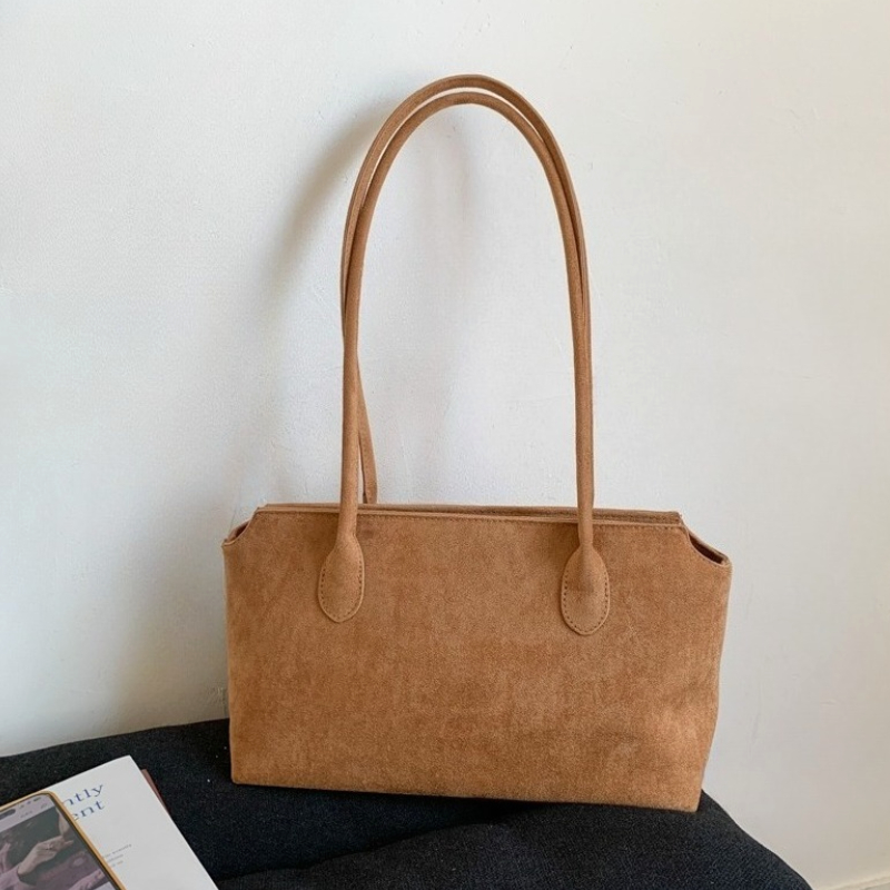Women Hand Bags For Office - Винтажная коричневая замшевая сумка подмышки Nwe,