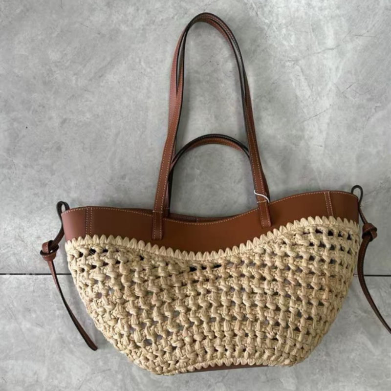 Брендовая полая тканая пляжная – обзор и цена Women'S Raffia Bags