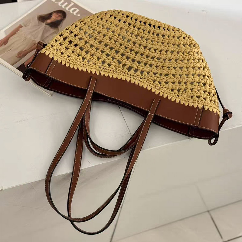 Брендовая полая тканая пляжная – обзор и цена Women'S Raffia Bags