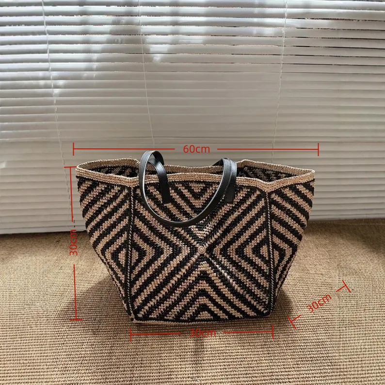 Большая пляжная сумка-тоут из  – обзор и цена Women'S Raffia Bags